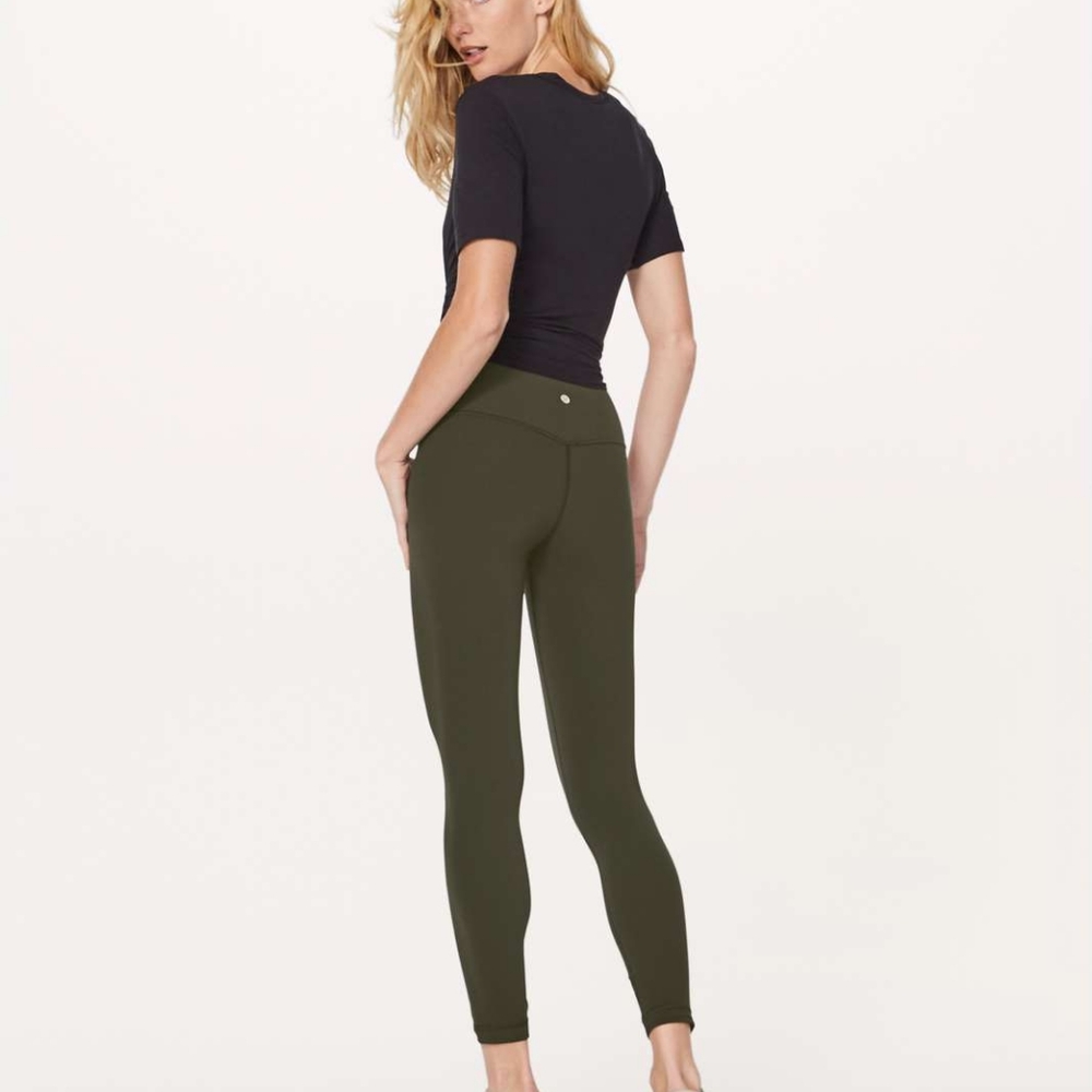 Lululemon Align Pant II 25" Dark Olive Soft Nulu Sz 2